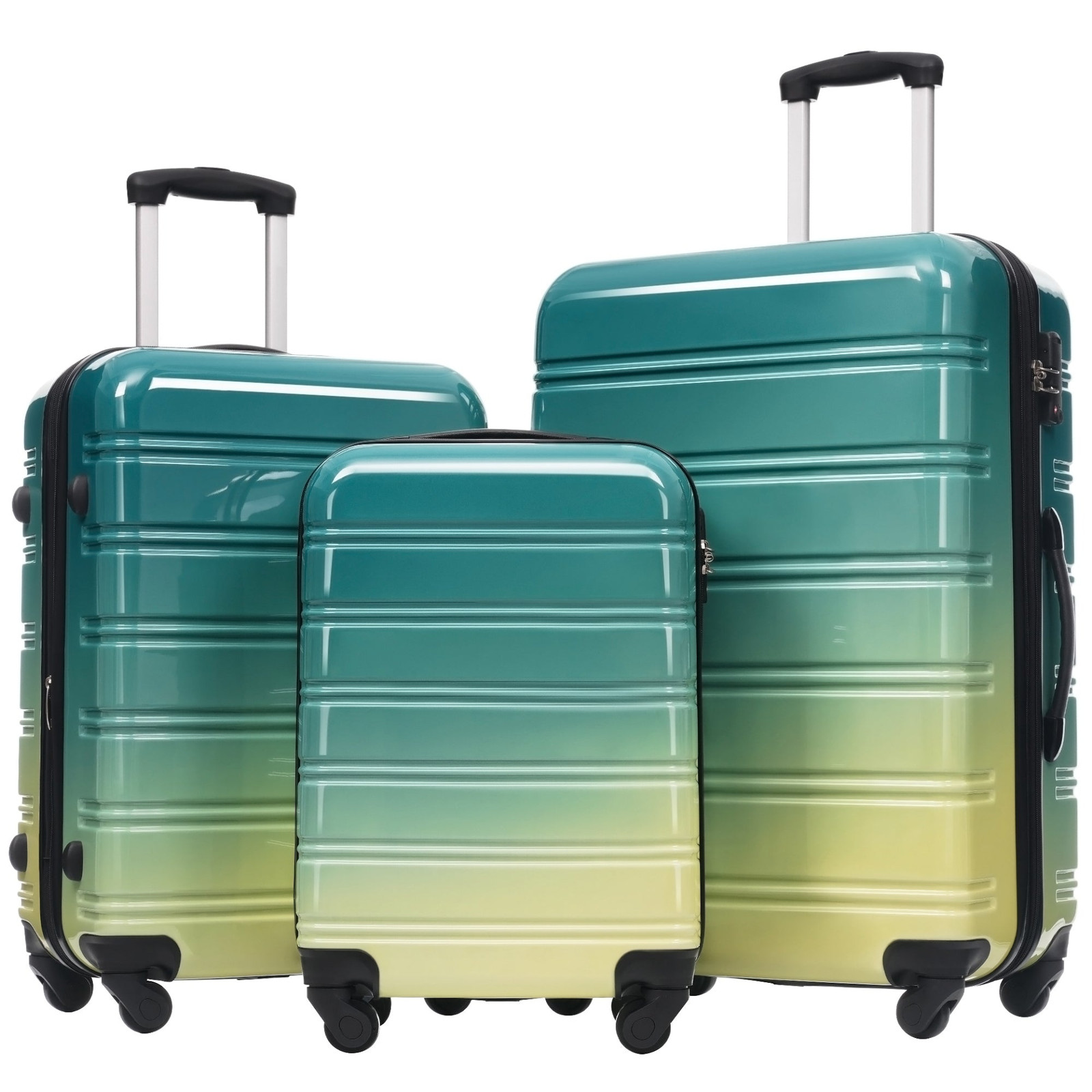 Set Expandable Suitcase With Spinner Wheels &