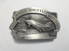 1982 Space Shuttle Columbia Commerorative Bergamot Brass Works Belt Buckle