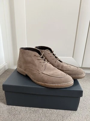 Roamers Size 10 Men's M420bs Suede Desert Boots Beige