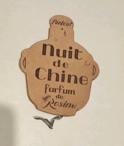 "Rare Original China Night Label - Les Parfums de Rosine (Paul Poiret) -