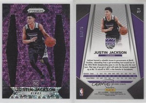 2017-18 Panini Prizm Fast Break Purple Prizm /75 Justin Jackson #27 Rookie RC