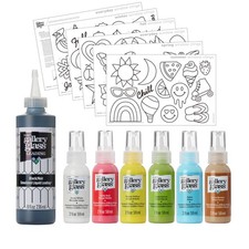 Gallery Glass Window Cling Art Kit, 10 Piece Set Including 3 Pattern Sheets, ...