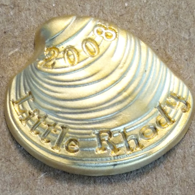 Little Rhody 2008 Quahog Geocoin - AE 60 M.G. - Activated, Adoptable - TB2BENE