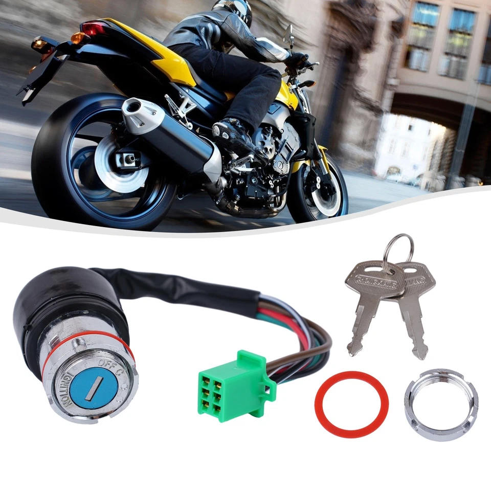 6 Wire Motorcycle For Ignition Key Switch 2 Keys Set For 50CC 90CC 110CC 125cc - Image 4 of 4