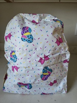 Vintage 1980's NOS Kids Stuff All Over Print Vinyl 2 Zipper Adjustable Backpack
