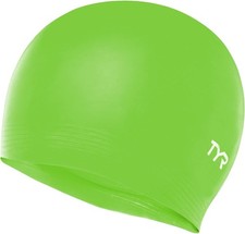 TYR Latex Adult Swim Cap for Women and Men - Training and - 	Florescent Green