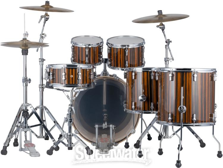 Sonor 150th Anniversary AQ2 Stage 6-piece Shell Pack - Ebony High-gloss Lacquer