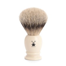M HLE CLASSIC Silvertip Badger Luxury Natural Shaving Brush Large Faux Ivor