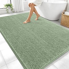 OLANLY Large Bathroom Rugs 70x46, Extra Soft Absorbent 70" X 46", Sage Green