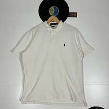 Vintage Polo Ralph Lauren White Polo Shirt Men's Size L #OldMoney #Preppy