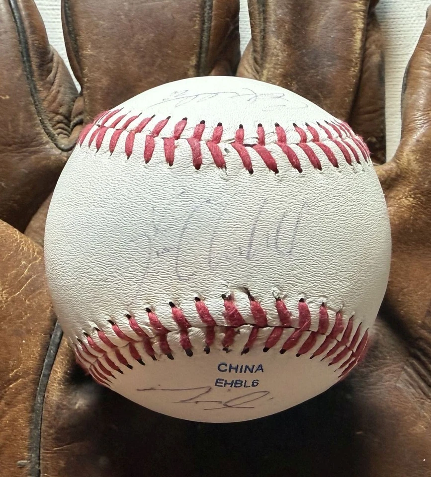 Corey Kluber, Lonnie Chisenhall +1 Signed Autographed Official League Baseball - Image 2 of 3