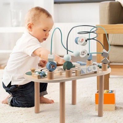 Wooden Activity Table Preschool Busy Montessori Toys For Toddlers Learning Toy .