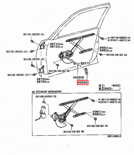 Genuine Toyota LandCruiser 47 45 Series HJ Front Door Window Regulator Handle x2 - Picture 19 of 20
