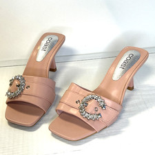 Coast Womens Heels Shoes Occasion Pink Crystals Wedding Open Party Buckle UK 4