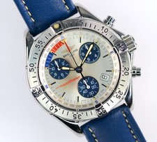 Breitling Uhr Colt Transocean A53040 Quartz Edelstahl Lederband 41mm Herren B+P