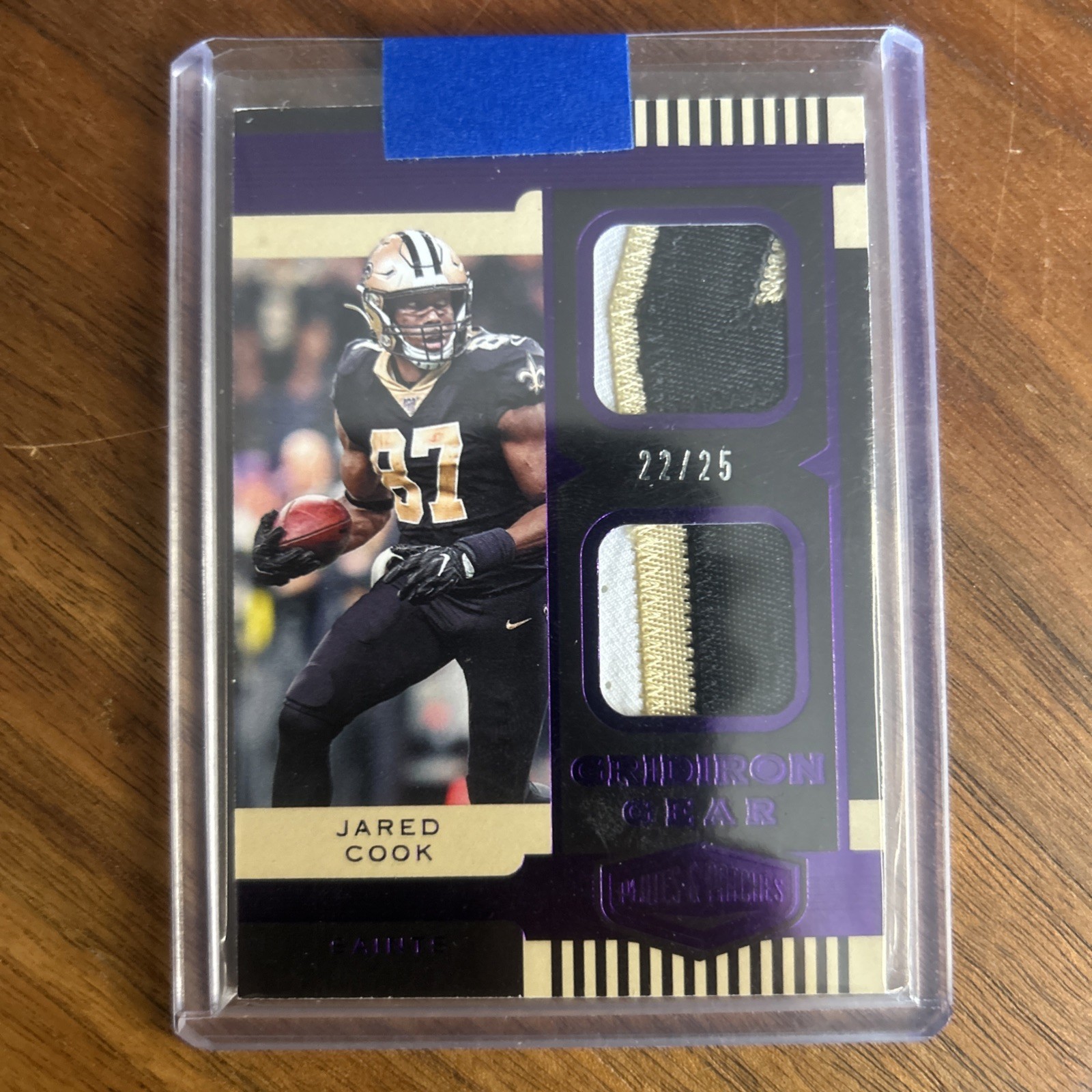 2019 Plates and Patches Gridiron Gear Patches Purple #4 Jared Cook Patch /25 FB