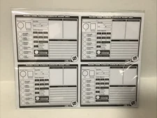 Mutant Crawl Classics RPG d20 Character Record Sheets Bag EX Goodman Games