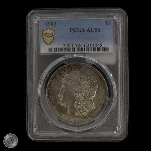 1903-P $1 Morgan Silver Dollar PCGS AU 58 Toning -Z019