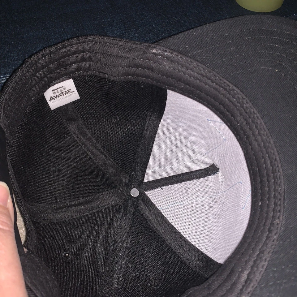 Avatar The Last Airbender Aang Snapback Hat Black With Blue Arrow Logo - Image 3 of 3