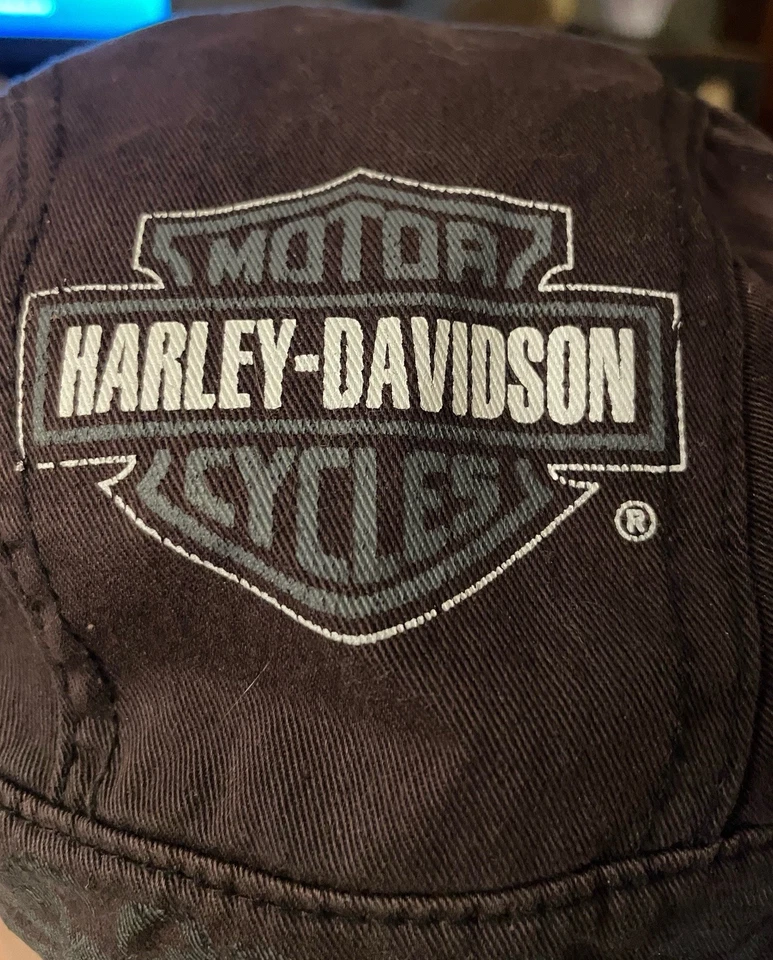 De colección Harley Davidson Talla Única Envoltura para la Cabeza Calavera Gorra Desteñida Negra Foto 2 de 4