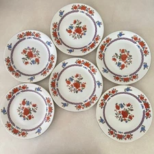 Casual Images by Lenox Dutch Lace set of 7 blue floral china 3 plates 4 bowls
