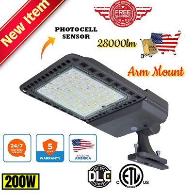 LED Shoebox Parking Lot Light - 200W Commercial Outdoor Area Street Lighting ETL