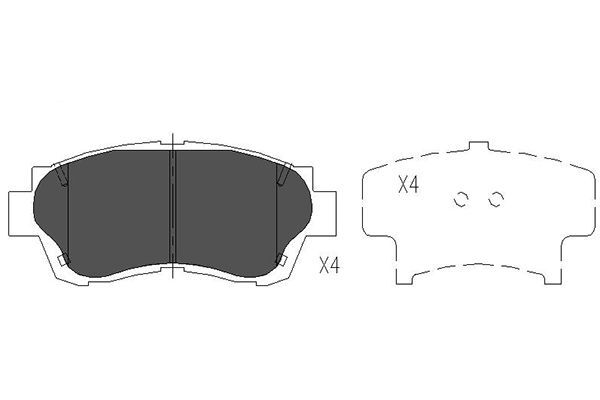 Kavo Parts Bremsbelagsatz Scheibenbremse FüR Toyota Camry _V2_ _V1_ Celica-image
