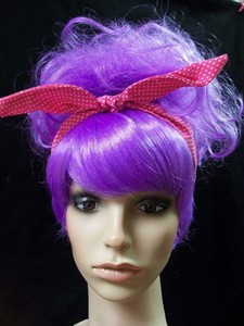 Pop Art Penny Pow Wig w/ Polka Dot Bandana 40s 50s ...