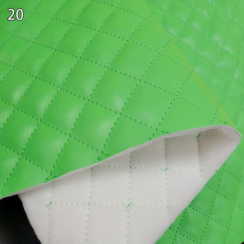 Luxury Quilted PU Leather Car Upholstery Fabric Diamond Argyle Sewing Material - Picture 31 of 32