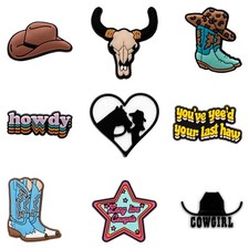 CowGirl CowBoy Charms Howdy Partner Horse Boots For Clogs Online Charms UK GB