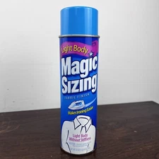 Magic Sizing Fabric Finish Vintage 20oz Spray Starch Can Light Body NEW