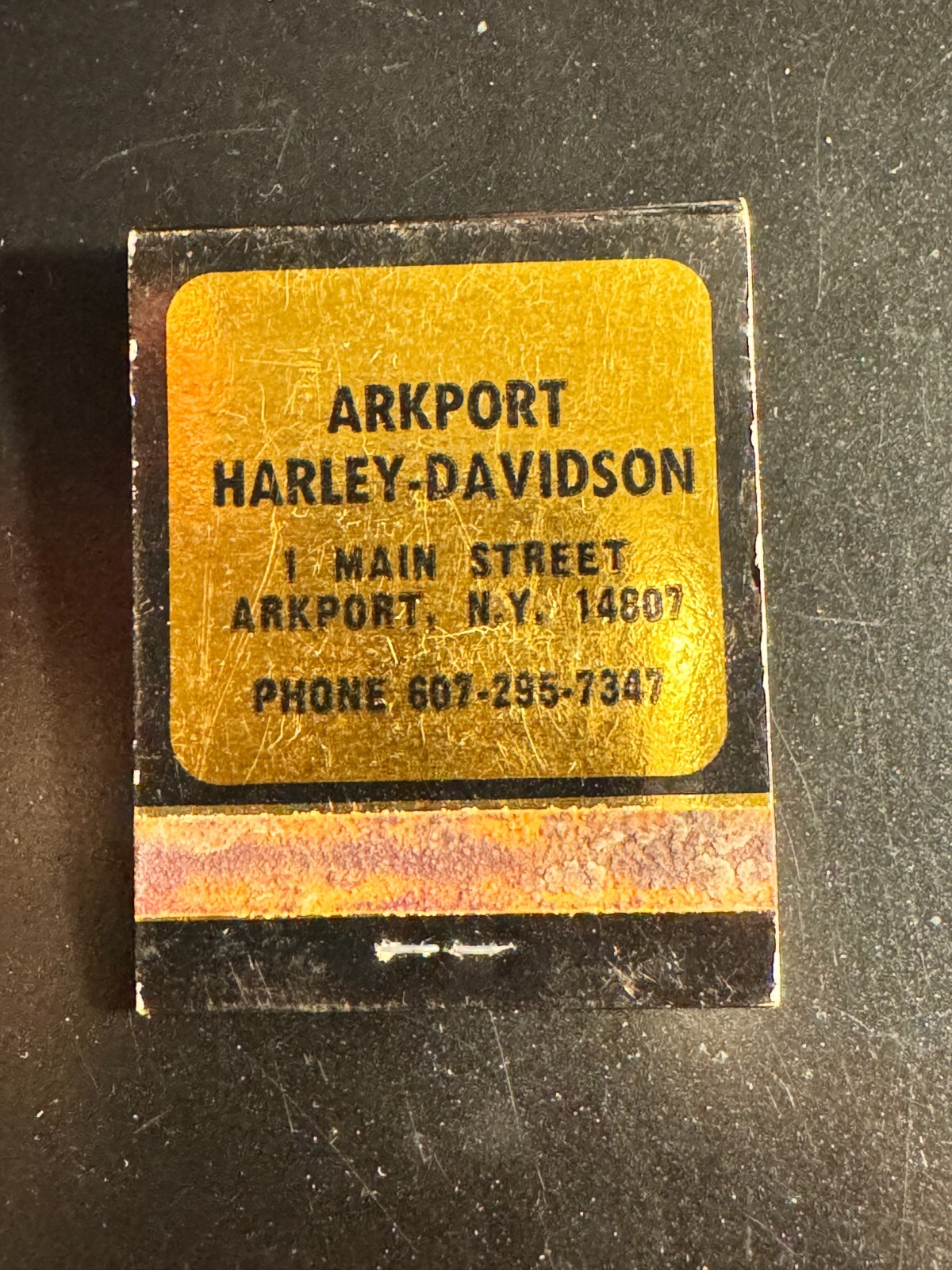 MATCHBOOK ARKPORT HARLEYDAVIDSON MOTOR CYCLES ARKPORT, RI