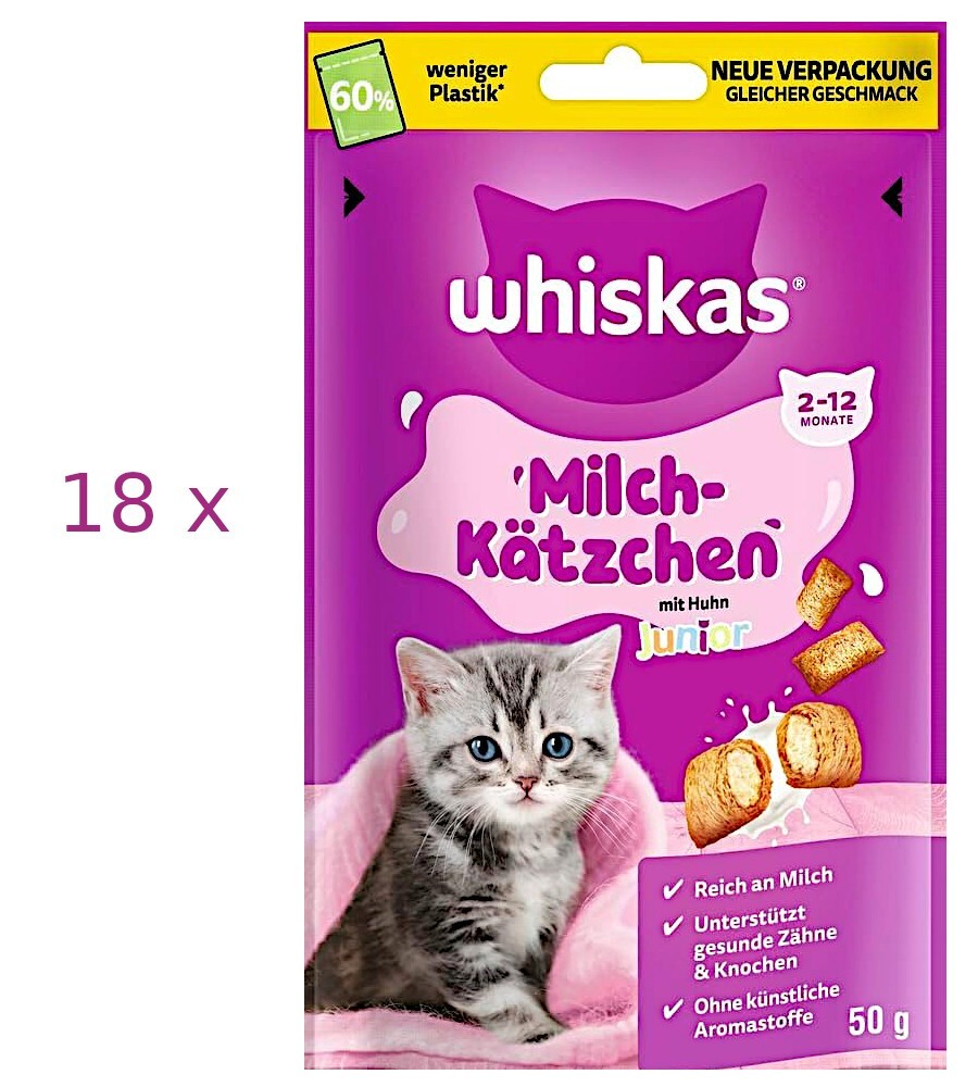 Whiskas Whiskas® Milch-Kätzchen Mit Huhn Junior 2-12 Monate | 50 G - Bild 3