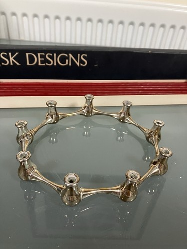 Jens Harald Quistgaard Dansk 1960s Tiny Taper Ring Candleholder with 12 Tapers