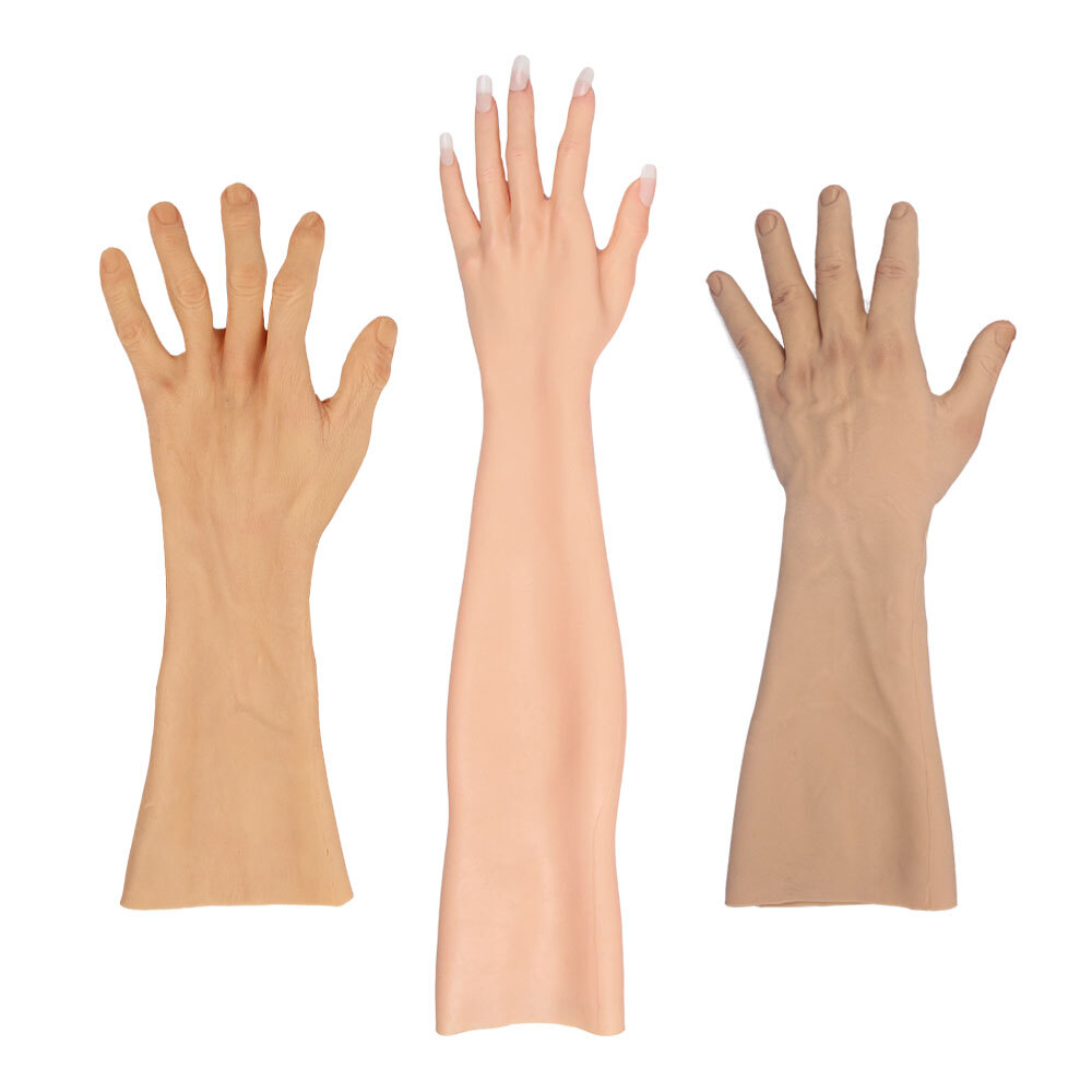 Realistic Silicone Glove Hand Skin Cover Scars Hand Sleeve Cosplay