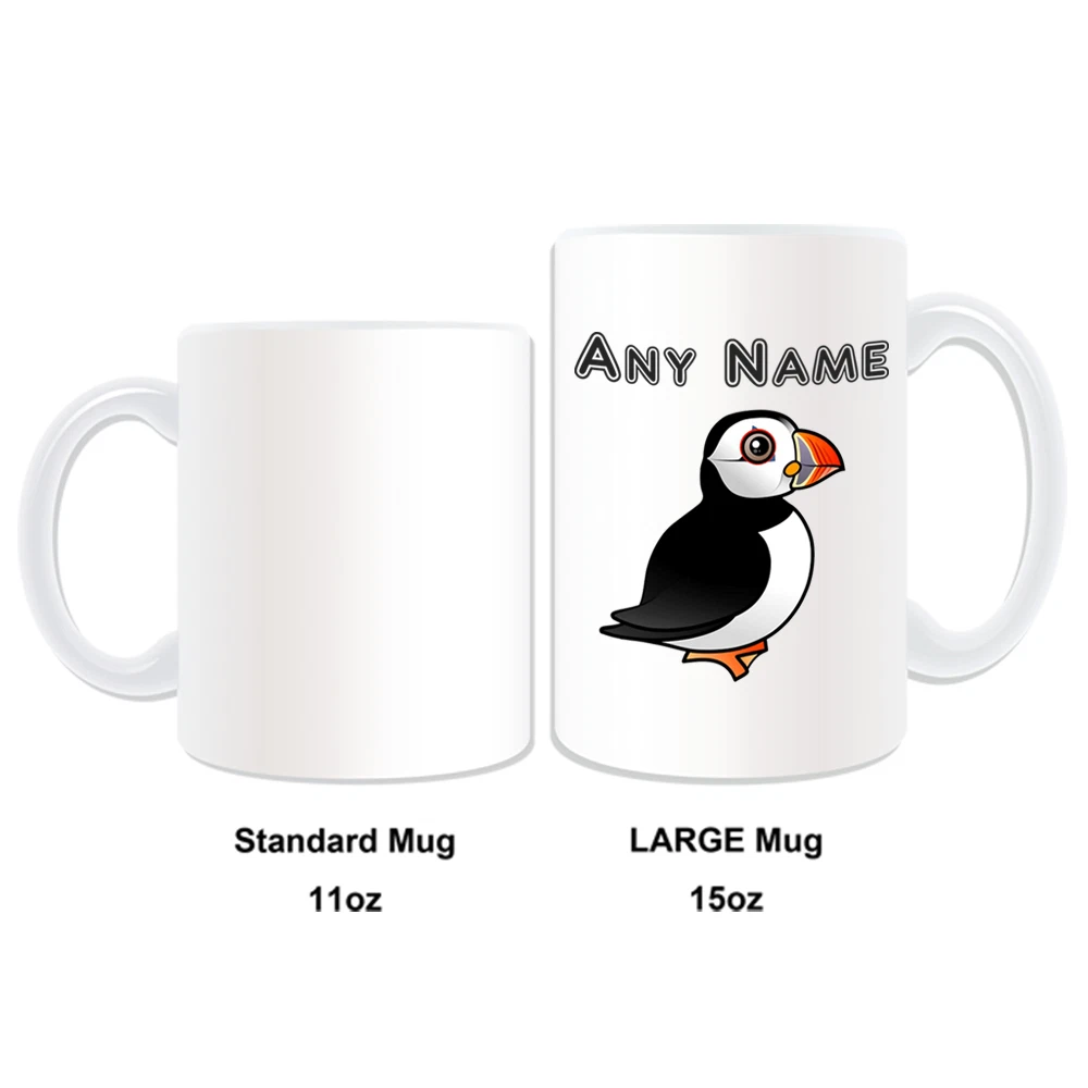 Personalised Puffin Mug  - Custom Name Coffee Cup for Kitchen & Dining