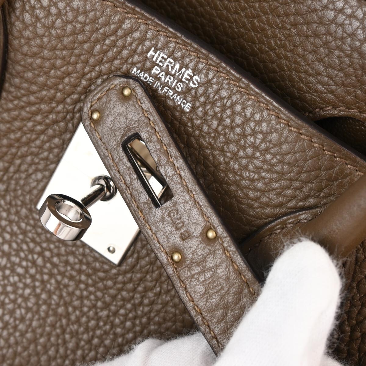 Hermes Taupe Taurillon Clemence Birkin 30 Handbag □R B079