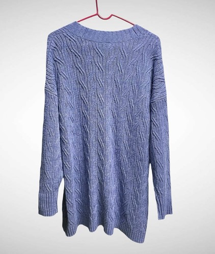 NWT Leo & Nicole Cableknit Tunic Cardigan Sweater Inside Tie, Size XXL - Picture 2 of 11