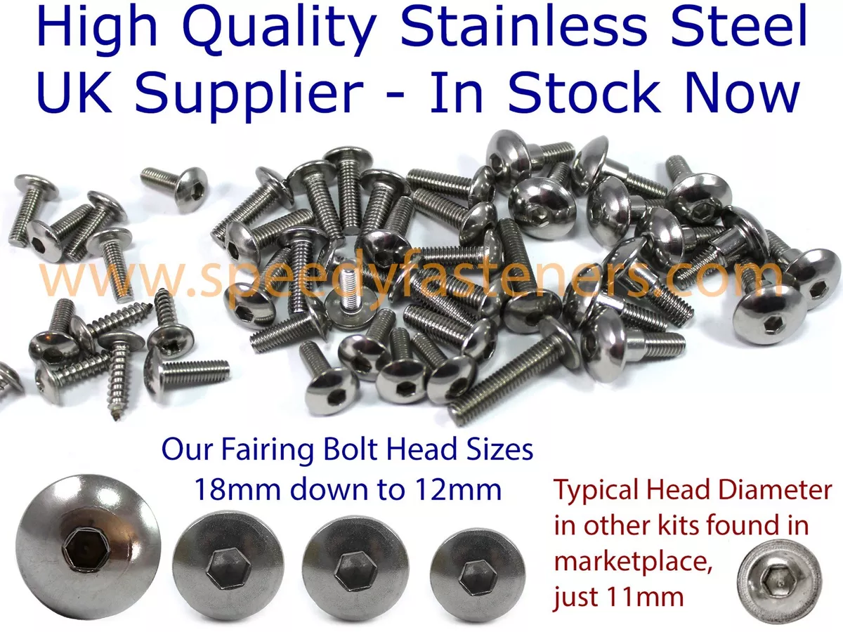 Stainless Fairing Screen Bolt Only Kit for Suzuki GSX R600 SRAD