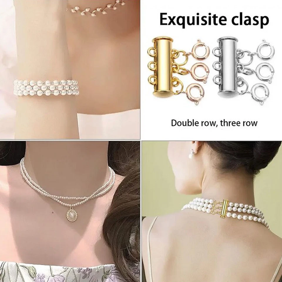 4PCS Multi Strand Necklace Detangler Untangling Layered Necklace Clasp Spacer - image 3 of 4