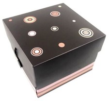 Creative Memories Mini Power Sort Bon Bon Box Brown Pink Polka Dot 600 Photo New