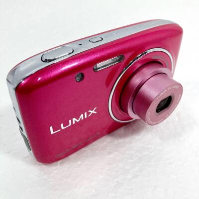 Auth Panasonic Digital Camera Lumix S2 4X Optical Pink Dmc