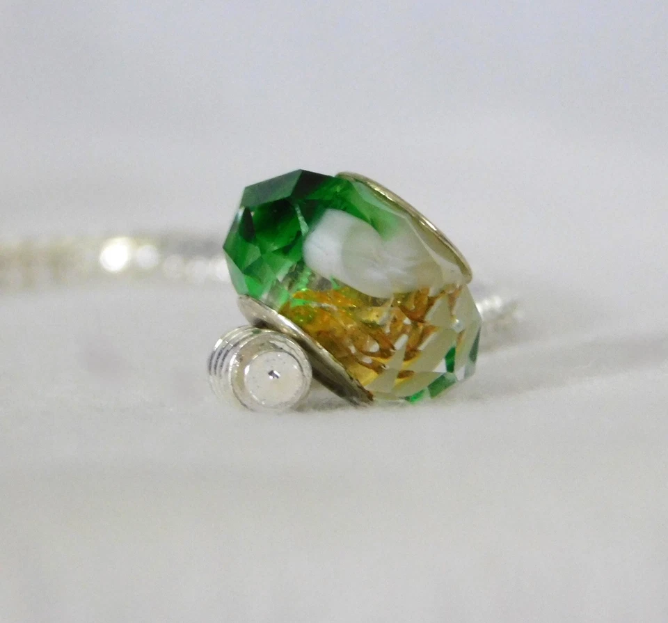 European Christmas beads for your charm bracelet white green gold silver glitter - Image 2 of 4