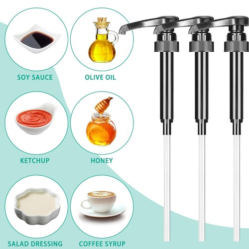 Coffee Syrup Pumps Black Syrup Pump Dispenser for 750ml/25.4 oz Skinny Syrup ... - Picture 6 of 7