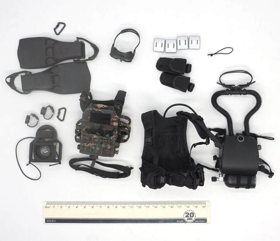 Juego de buzo de combate-rebreather escala 1/6 PLA Marine Corps para figura de acción de 12" Foto 4 de 4