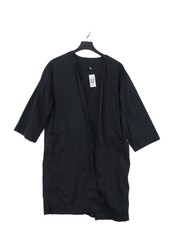 Muji Women's Jacket Black Cotton With Polyester Overcoat