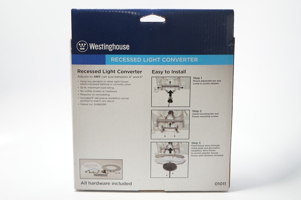 Westinghouse 01011 Recessed Can Light Converter for Hanging Light