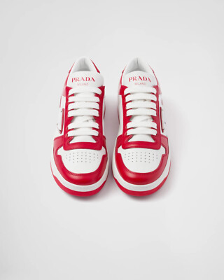 PRADA DOWNTOWN LEATHER SNEAKERS. | eBay