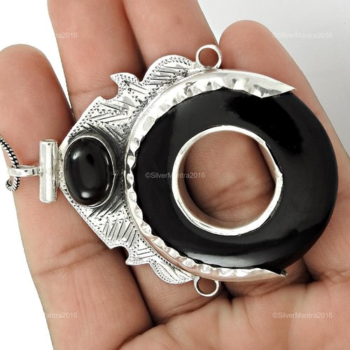 Onix Piedra Plata de Ley Agosto Nacimiento Bisel Cumpleaños Pedida Esposa Collar - Imagen 3 de 8