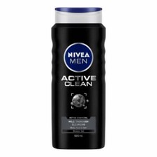 NIVEA MEN Hair, Face & Body Wash, Active Clean Shower Gel, 500ml- 0.80 per gallon